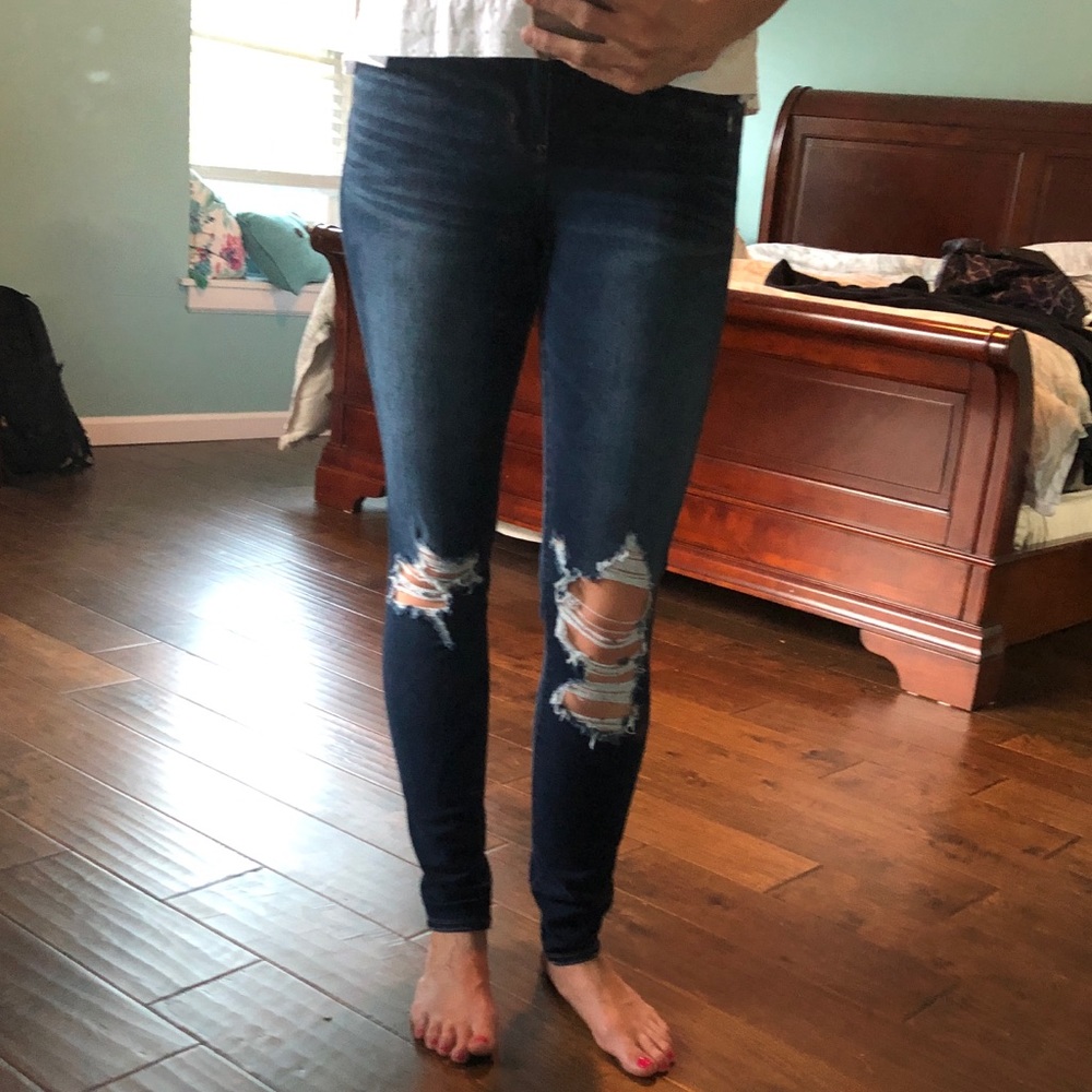 American Eagle Distressed Jeans 10 X-Long TALL